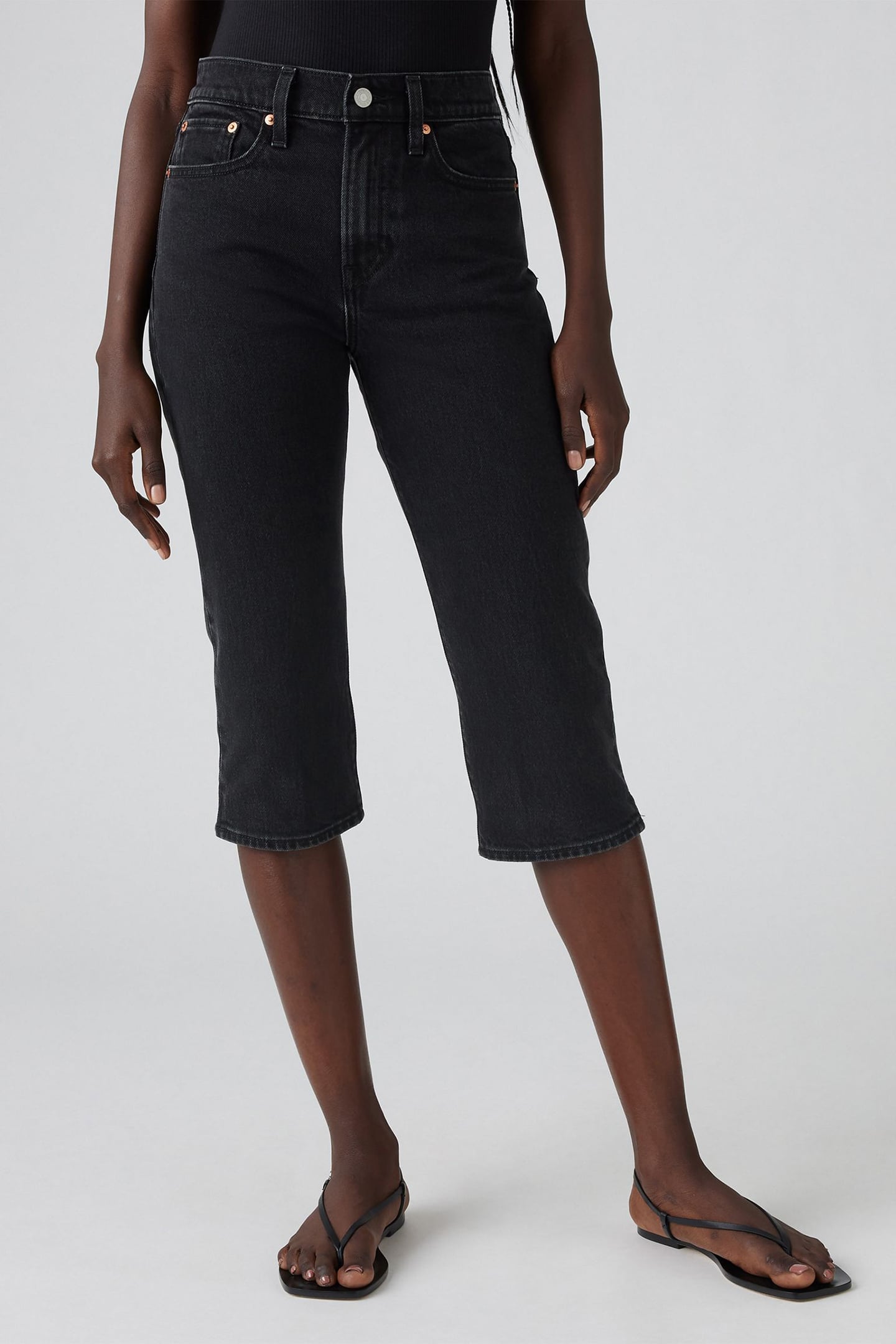 Levi's Wedgie Capri Jeans Black Maat: W26 | Straight Jeans Outlet | Dames | Zwart