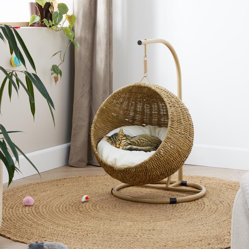 Hangstoel voor katten - naturel / wit