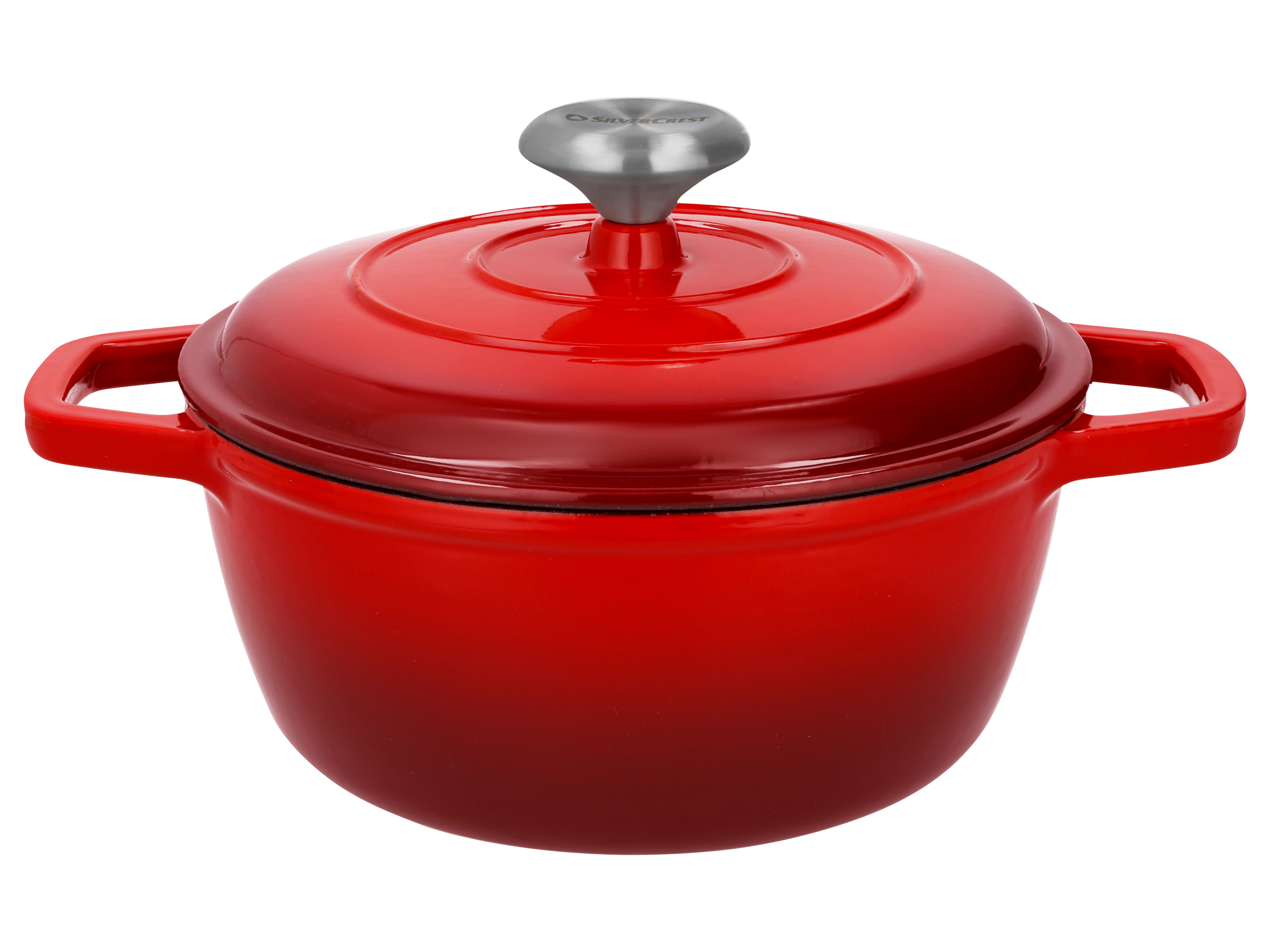 SILVERCREST Gietijzeren pan, Ø21 cm (Rood)