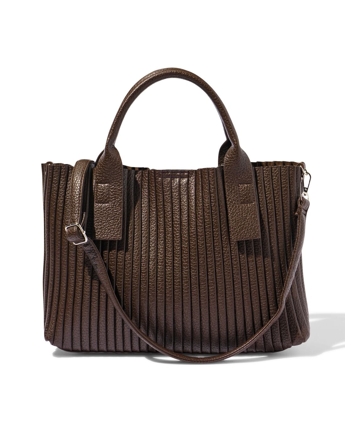 HEMA Shopper 37x9x26cm imitatieleer (bruin)