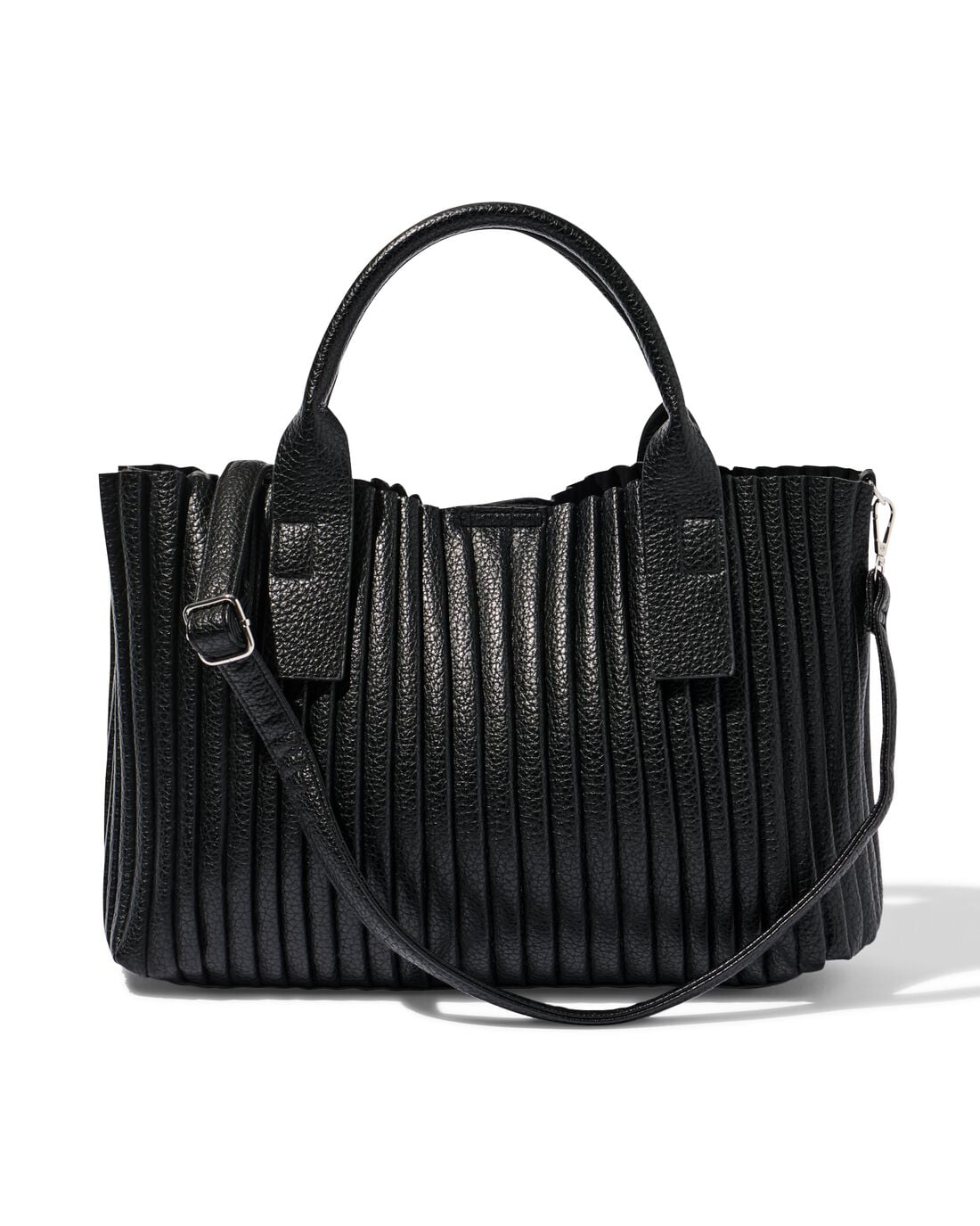 HEMA Shopper 37x9x26cm imitatieleer (zwart)