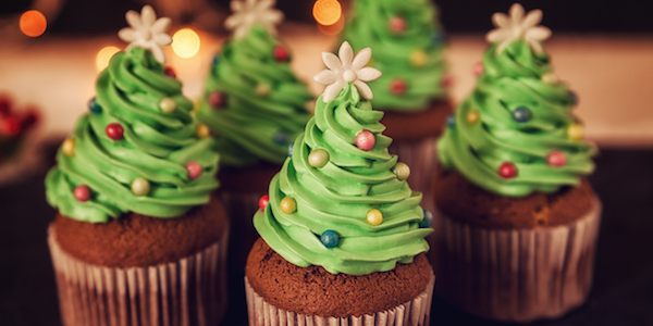 Voor de bakklunzen onder ons: deze kerstboomcupcakes kun je niet verpesten