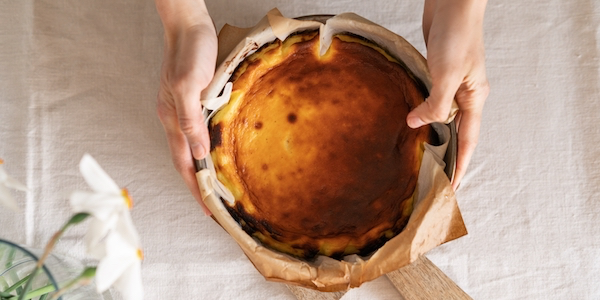 Sinterklaas cheesecake met een bodem van kruidnoten