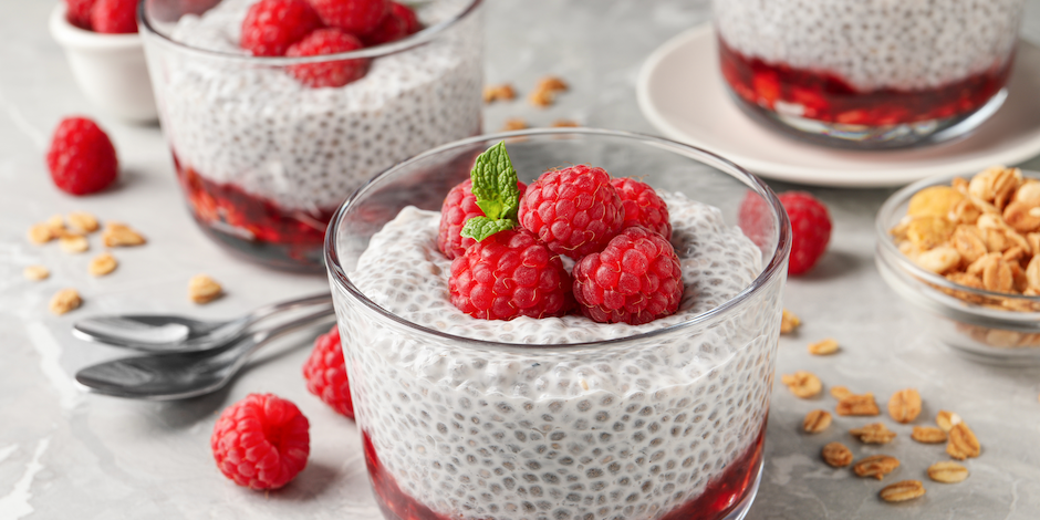 Snel ontbijt: overnight chiapudding met vers fruit