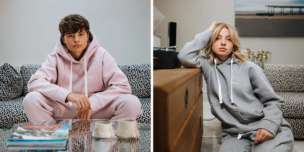 Het Nederlandse merk Nũro Wear maakt prikkelarme hoodies voor een rustiger hoofd